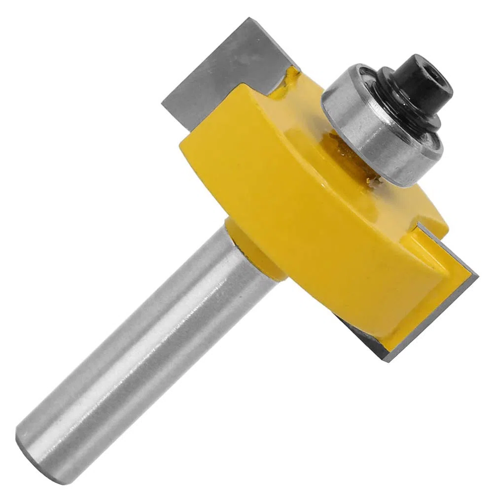 8mm Fraise de Défonceuse à Feuillure Routeur Bit Avec 6 Ensemble Roulements Pour Plusieurs Profondeurs 28,6 mm, 22,2 mm, 19,05 mm, 15,9 mm, 12,7 mm, 9,52 mm Outil de Menuiserie