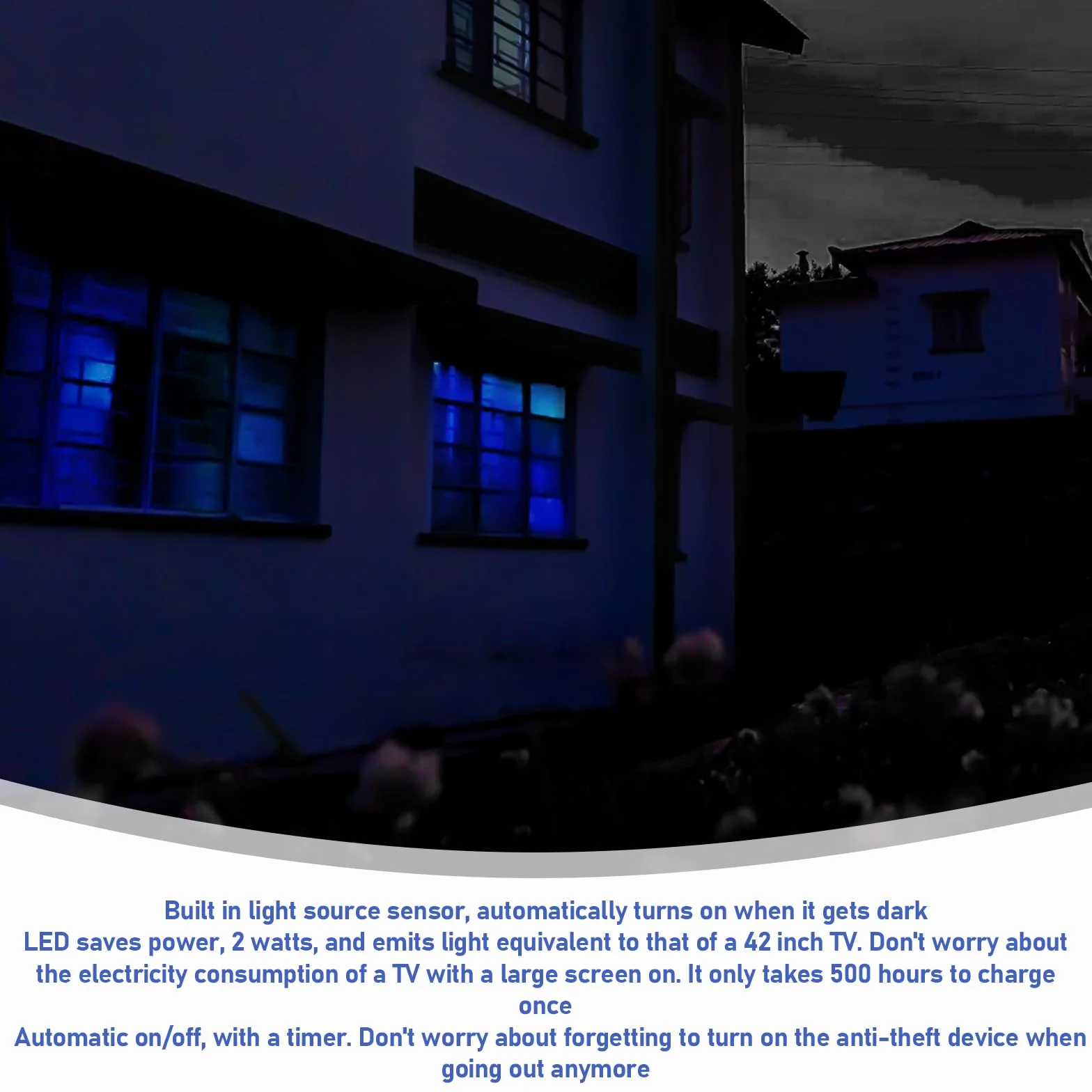 Simulateur TV avec 12 LED et 3 programmes sélectionnables, simulateur TV factice, économe en énergie, avec minuterie, complet avec adaptateur secteur, à utiliser comme protection anti-effraction, noir
