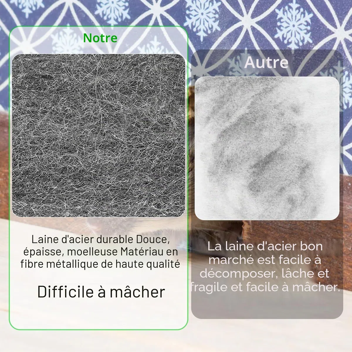 Pavlleen 4 Rouleaux de Laine d'Acier 000 Fine (16 m) - Défense Très Efficace Contre les Souris pour Trous, Fissures dans la Maison, Garage et Jardin.Laine d'Acier Stable pour Scellement.