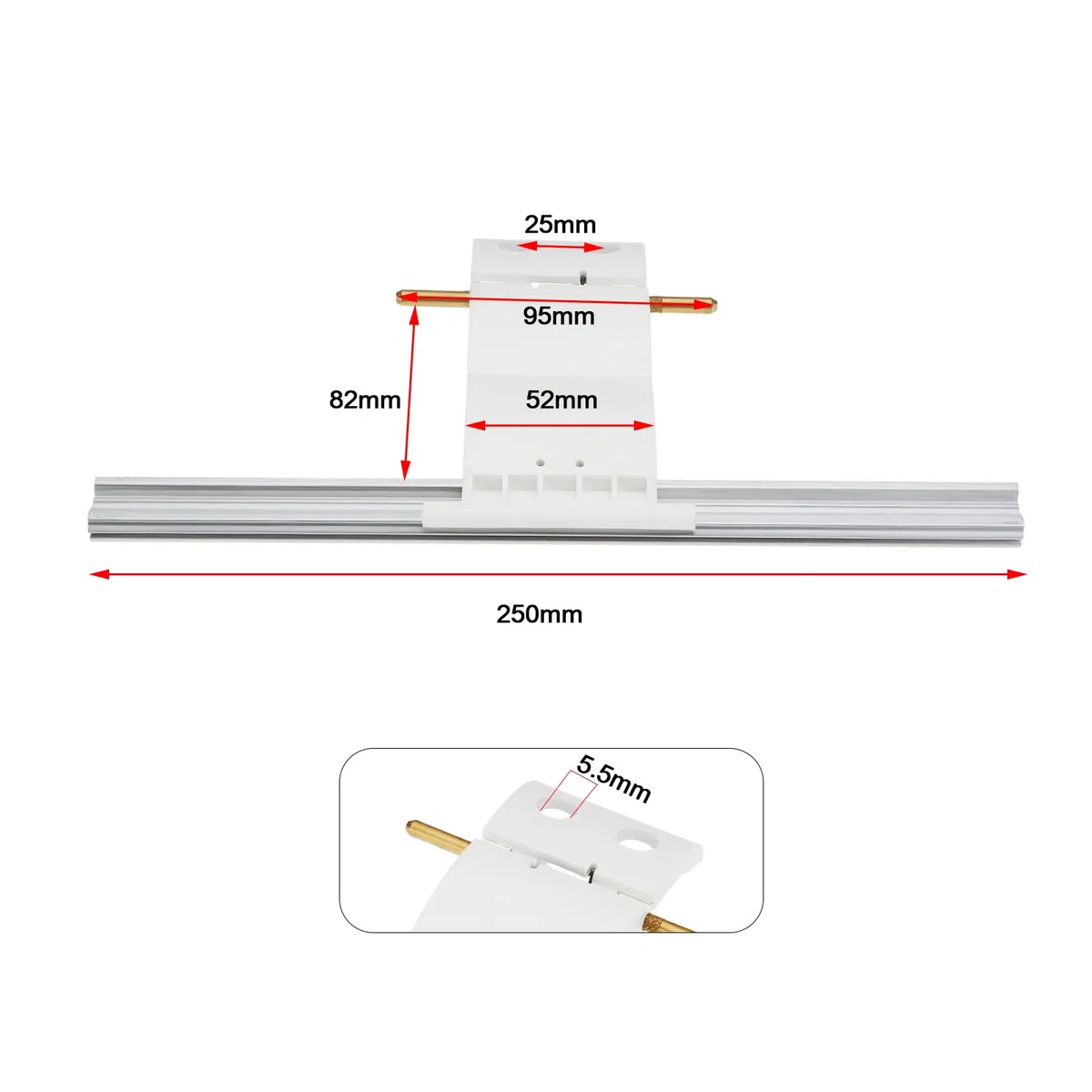 EMSea Rouleau de sangle de verrouillage pour porte de garage, rideau de porte flexible, support de verrouillage de rideau de porte convient pour lattes de 55 mm