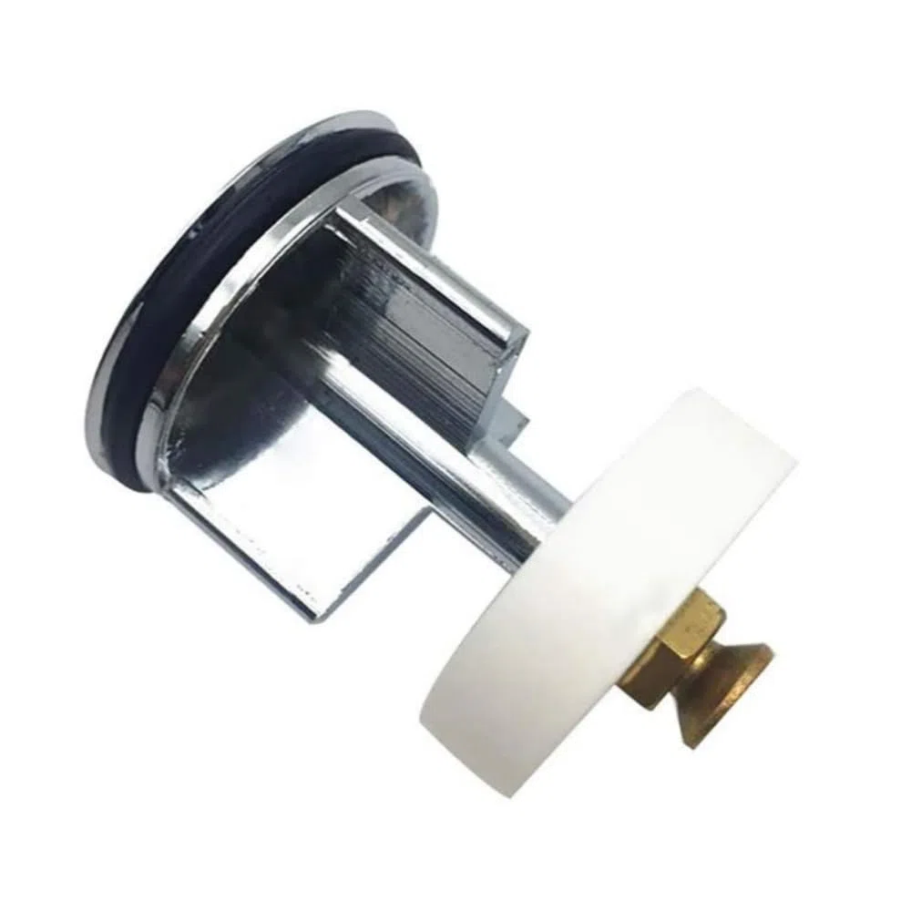 40510016 Schläfer | Bouchon escamotable universel pour lavabo de salle de bain, bidet, baignoire et drain de cuisine, bouchon escamotable diamètre 40mm, finition laiton chromé