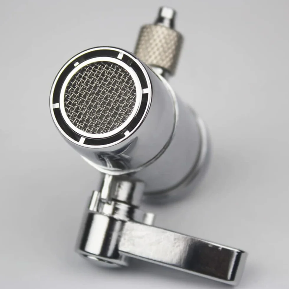 Robinet chromé 1/4" OD pour plan de travail, filtre à eau, purificateur d'eau, filtre à osmose inverse, adaptateur de robinet de tuyau
