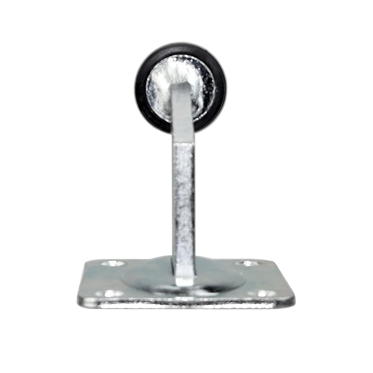 Butoir de porte avec butée en caoutchouc - 100 x 80 mm - Pour portails roulants, portails battants et portes lourdes - Butée de sol - Butoir de porte blanc - KeyMet
