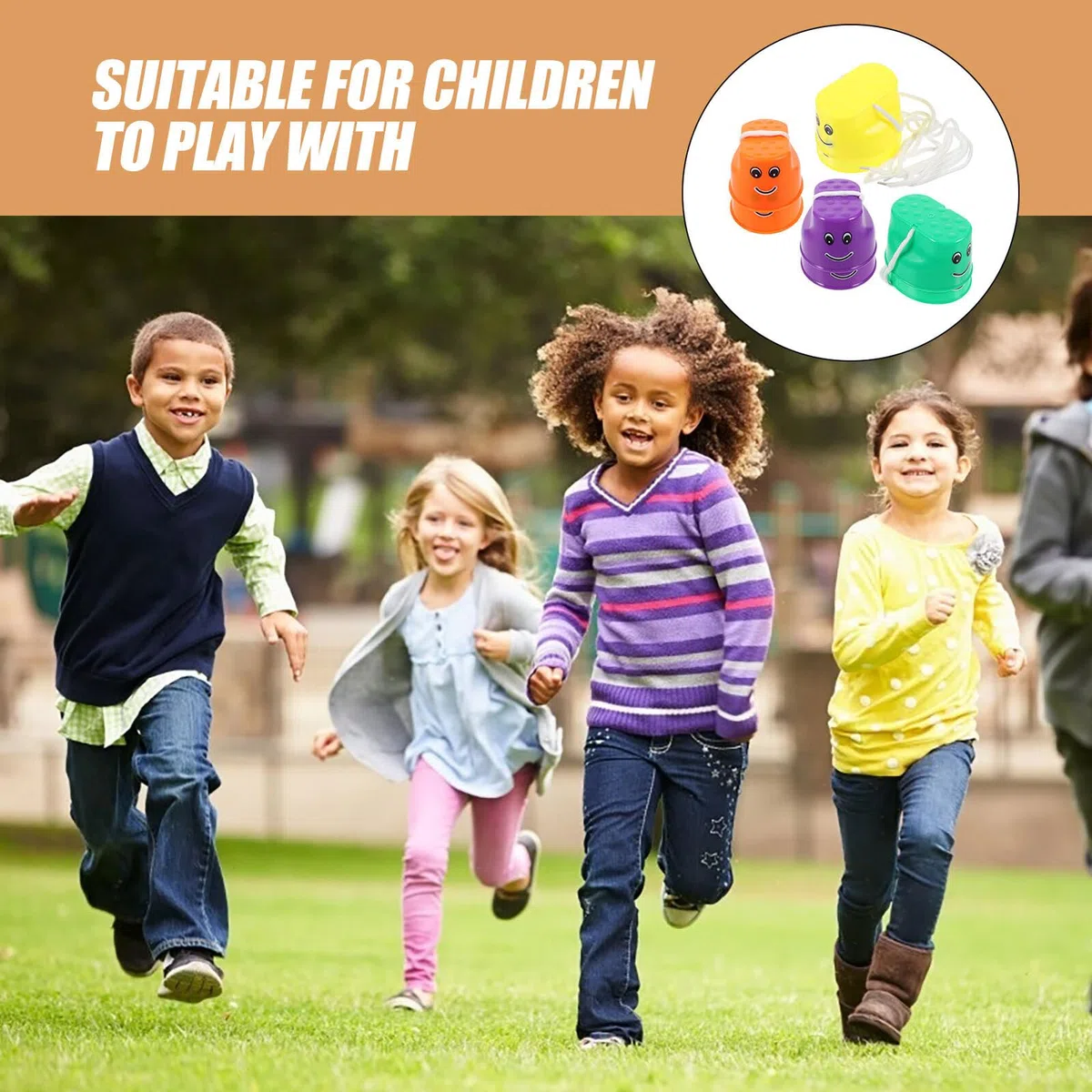 Échasses en Plastique Colorées pour Garçon et Filles 4 Paires Seaux D'équilibre Intégrés, Jouets Sportifs Éducatifs pour Activités de Plein Air et Développement Motricité