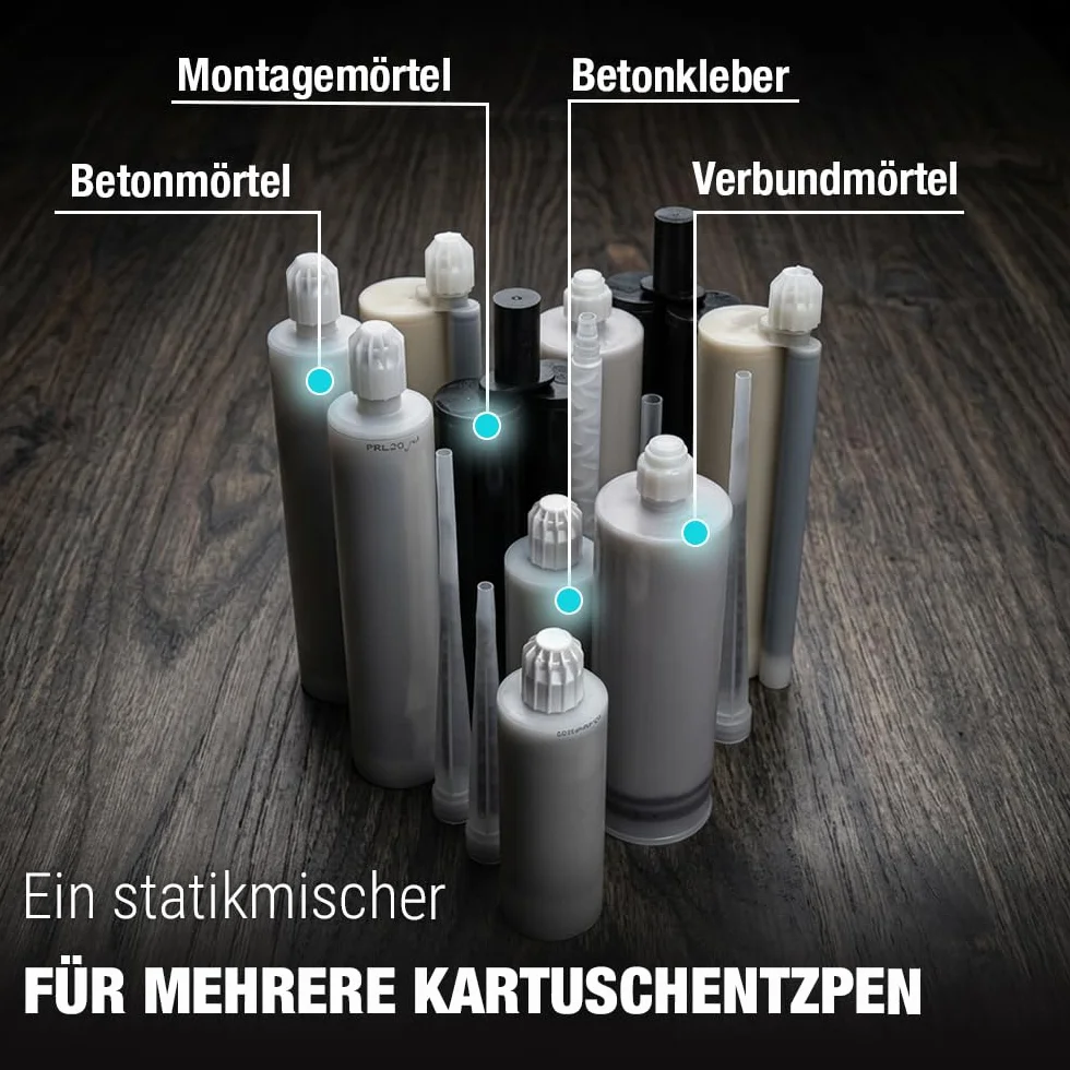 VOOXA Lot de 10 mélangeurs statiques de qualité supérieure pour mortier composite, en plastique, compatible avec toutes les cartouches de mortier d'injection courantes