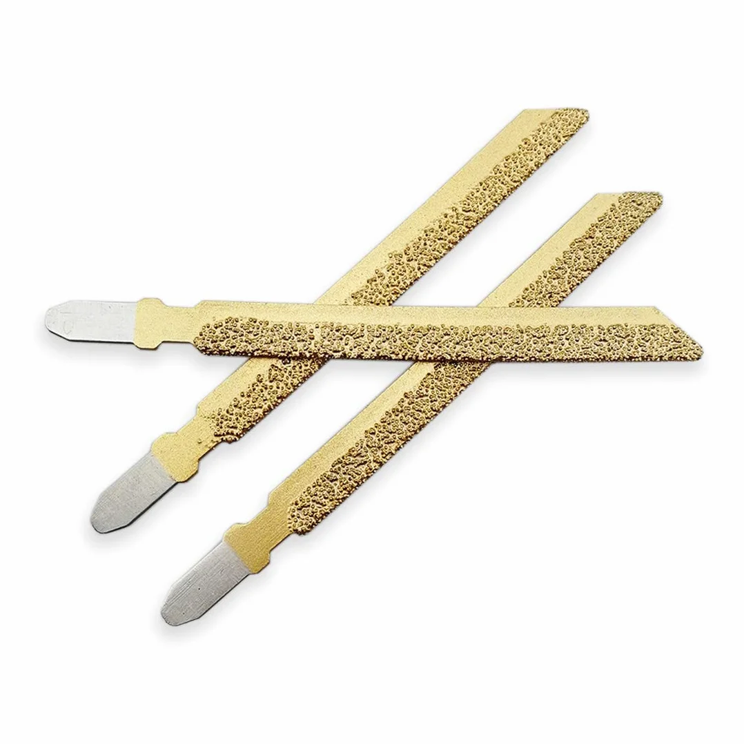 SHDIATOOOL Lames de scie sauteuse diamantée pour granit, marbre, céramique, brique, plastique de 100 mm de haute qualité professionnelle, jeu de disques de coupe sous vide 3pcs doré …