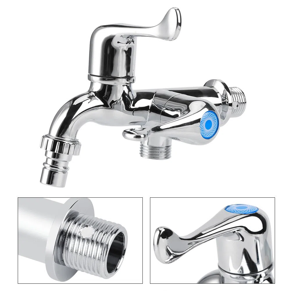 Robinet Mitigeur Robinet Mitigeur Robinet Mitigeur Double Douche pour Lave-linge Cuisine Évier Jardin(Poignée de queue G 1/2)