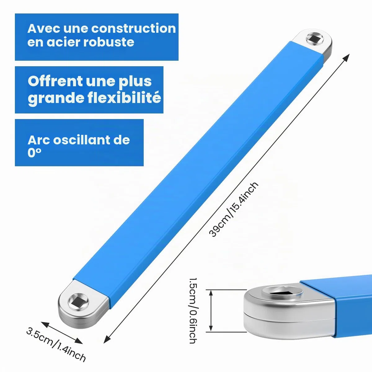 Ensemble de Clés à Douille à Rallonge Décalée Prêtes pour L'impact Professionnel, Barre D'extension à Cliquet, Rallonge de Clé Dynamométrique, Prolongateur de Cliquet, Clé à Espace Restreint Prolongée