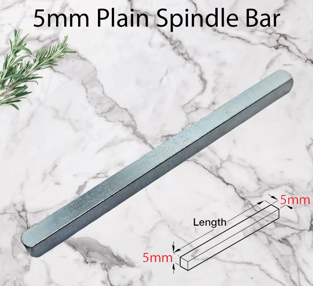 Universal Hardware 5 mm x 150 mm Barre d'axe de poignée de porte – Tige de rechange carrée unie en acier massif pour salle de bain, UPVC, bois et composite Poignées de porte et de fenêtre