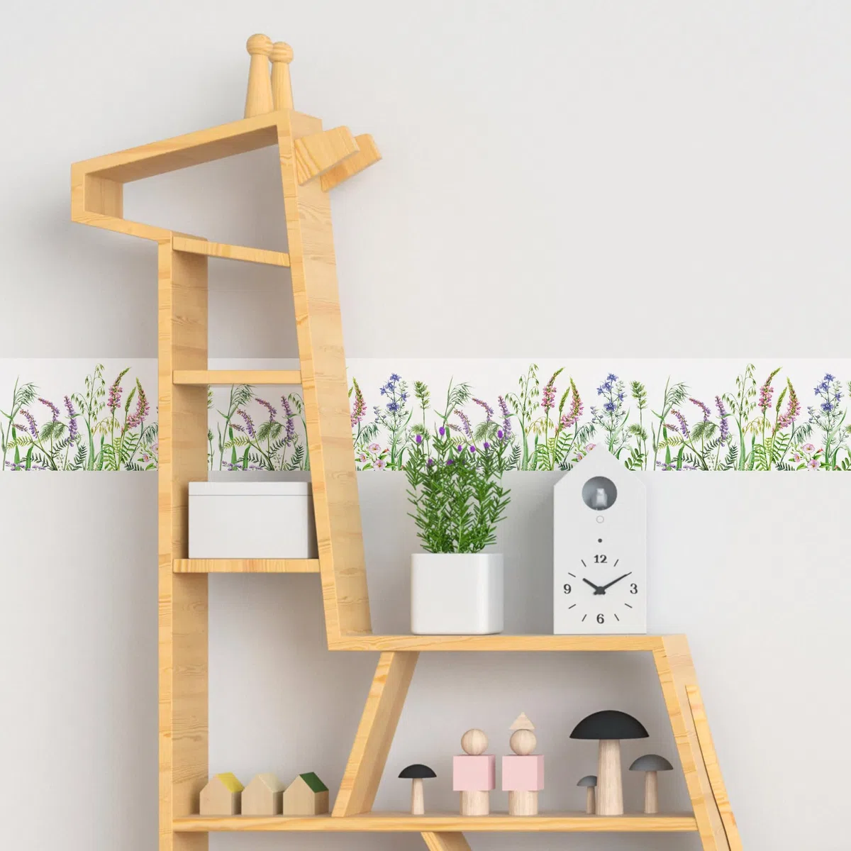 Dimex Frise adhésive FLEURS DE PRAIRIE - Frise murale pour papier peint - Tatouage mural décoratif pour murs, meubles, plafonds, papiers peints, portes - sur 5 m x 0,15 m par rouleau