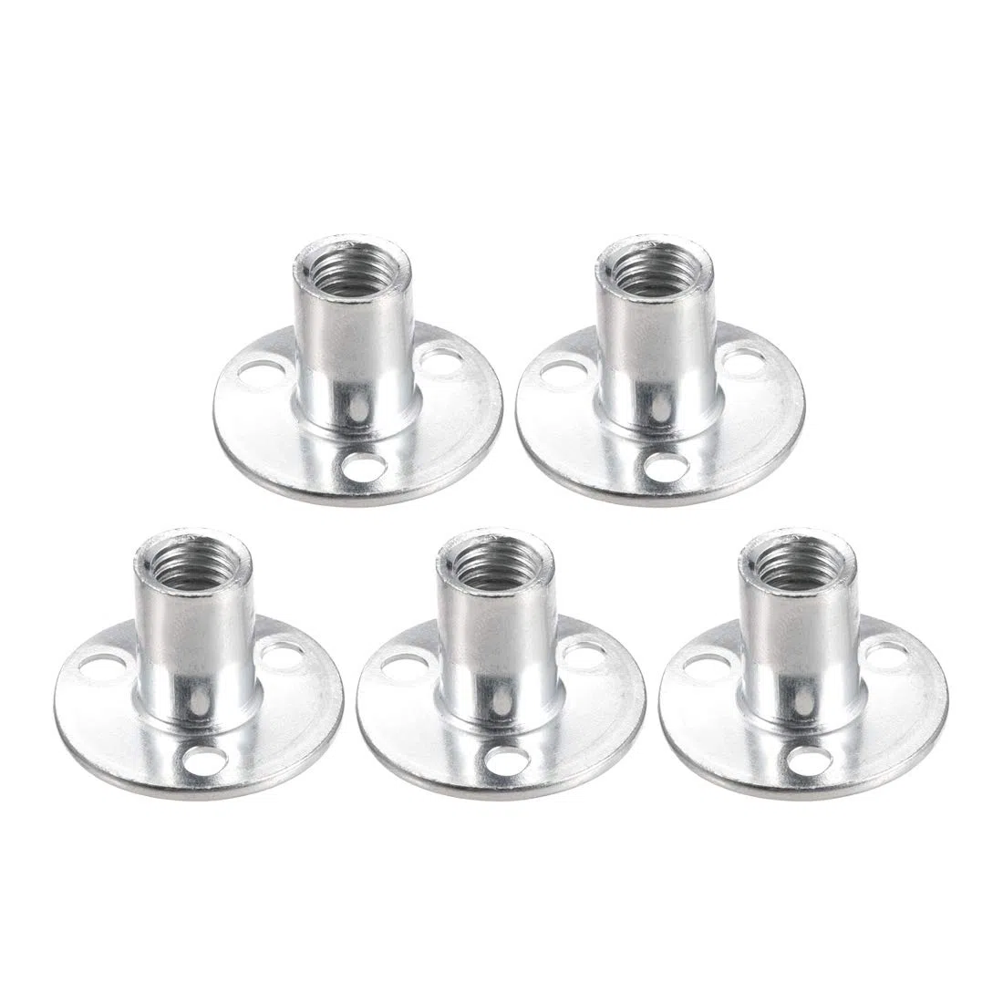 sourcing map 5pcs M12x40x2.5mm Écrou de Bride Trou T écrou Carbone Acier Meuble Insert Femelle Filetage