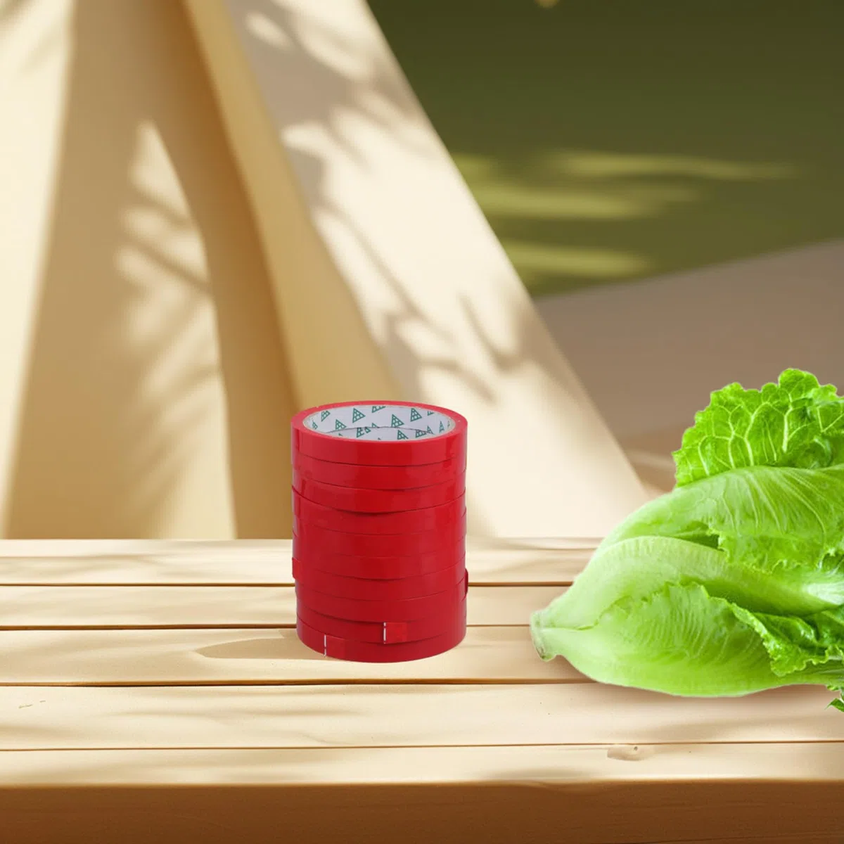 SUPVOX Ruban Adhésif Alimentaire Coloré 10 Rouleaux 12 MM X 45 M Polypropylène Rouge pour Emballage Légumes Scellage Paquet Usage Supermarché et Conditionnement Frais