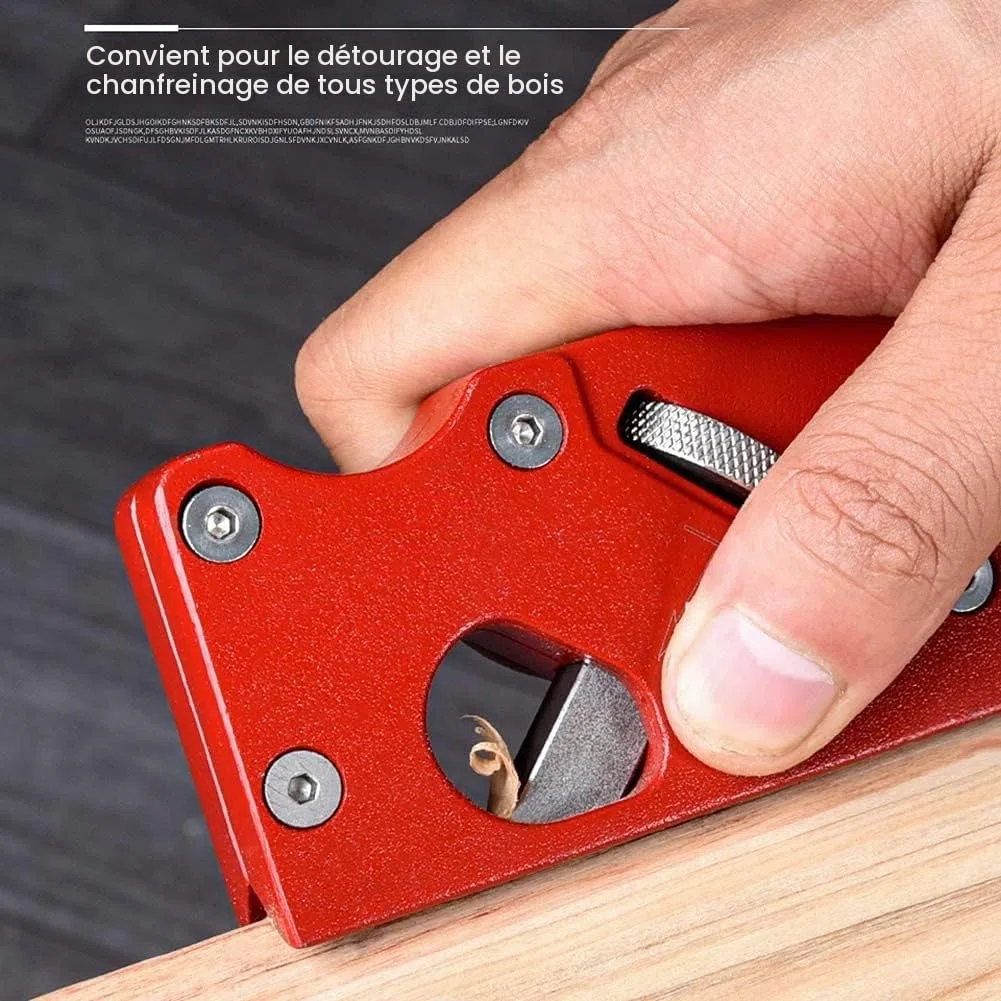 Rabot à Chanfreiner pour le Travail du Bois - Outil d'Aplatissement des Coins - Raboteuse Manuelle pour Couper Rapidement les Bords