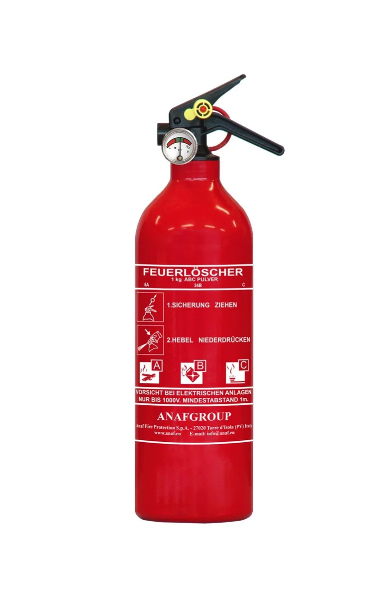 Extincteur à Poudre ABC 5 A de 34B de c, 1 kg
