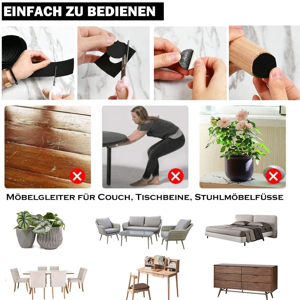 Feutrine Noire Autocollante, 40x200cm Rouleau Feutrine Adhesive,Tissu Feutre Epaisse 2mm,Feutrine autocollante pour Doublure de Boîte, Cadre Photo, Pied de Chaise, DIY, Halloween