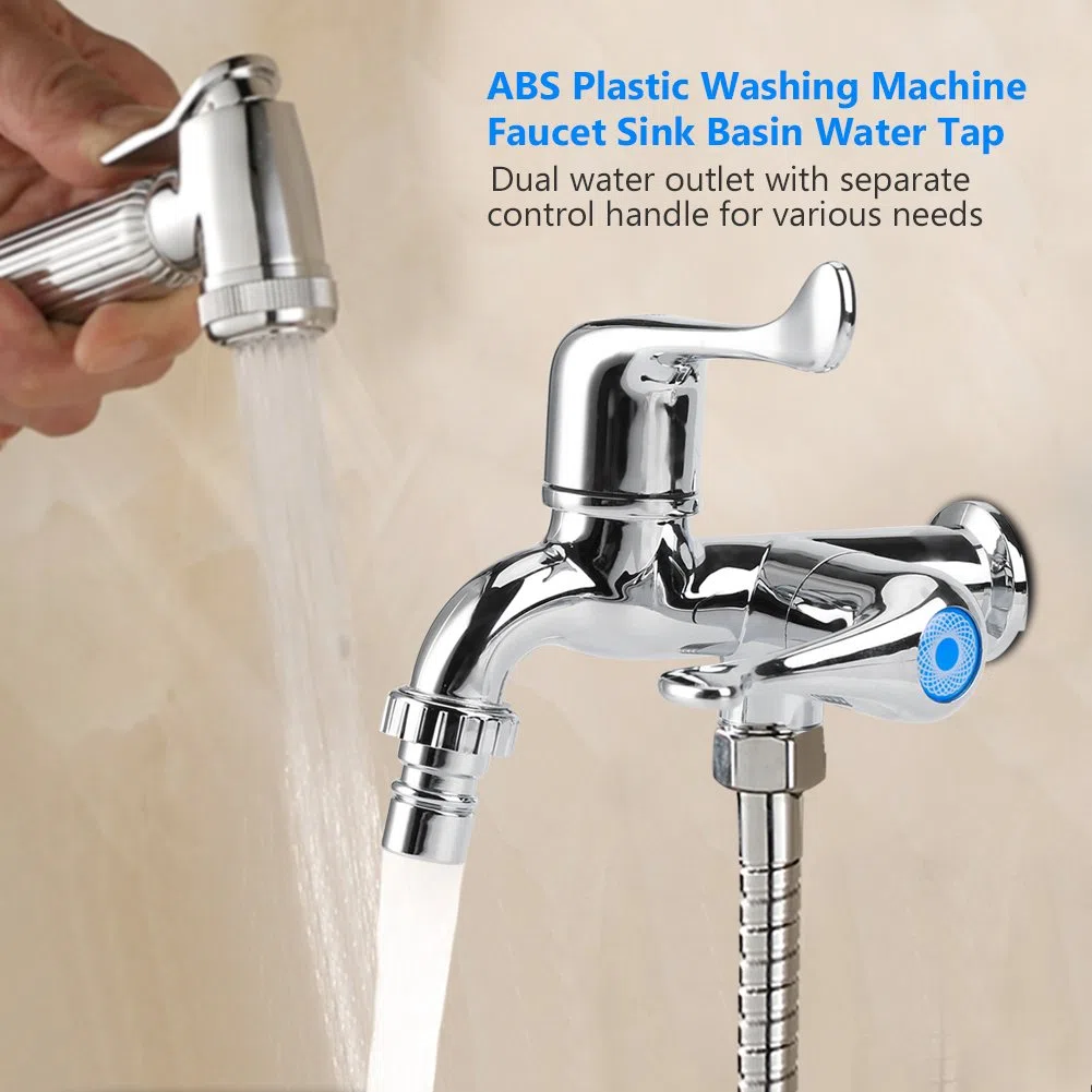 Robinet Mitigeur Robinet Mitigeur Robinet Mitigeur Double Douche pour Lave-linge Cuisine Évier Jardin(Poignée de queue G 1/2)